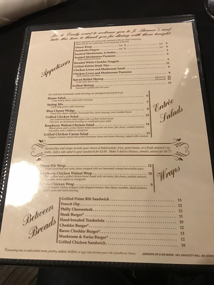 J Bruner's Menu image 3